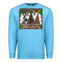 Ocean Blue merry Christmas Premium Sweatshirt - CowhideDigitalArt
