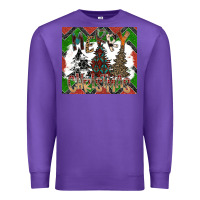 Purple merry Christmas Premium Sweatshirt - CowhideDigitalArt