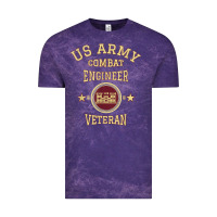 Cloud Purple US Army Combat Engineer Combat Engineer Veteran Gift Vintage Tee - minhPixels