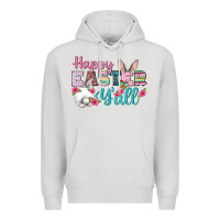 Dove Grey Happy Easter Y'all Premium Hoodie - BundleAndBundleShop