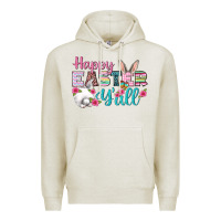 Oatmeal Heather Happy Easter Y'all Premium Hoodie - BundleAndBundleShop
