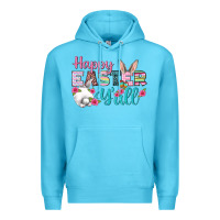 Ocean Blue Happy Easter Y'all Premium Hoodie - BundleAndBundleShop