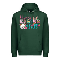 Sports Green Happy Easter Y'all Premium Hoodie - BundleAndBundleShop