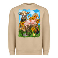 Mushroom farm animals wagon olivia Heavyweight Sweatshirt - OliviaCreatesArt