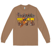 Toasted Coconut Firefighter wife lightning bolt Long Sleeve Tee - HowdyJamesFarm