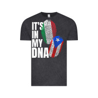 Vintage Black Italian And Puerto Rican DNA Mix Flag Heritage Gift Vintage Tee - minhPixels