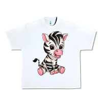 White zebra Urban Heavy Tee - texasbilliewilder