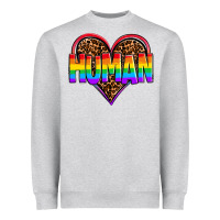 Heather Grey lgbt pride human Heavyweight Sweatshirt - OliviaCreatesArt