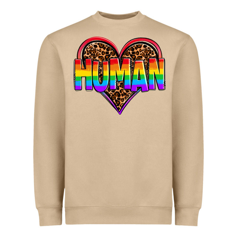 Lgbt Pride Human Heavyweight Sweatshirt by OliviaCreatesArt | Teevron