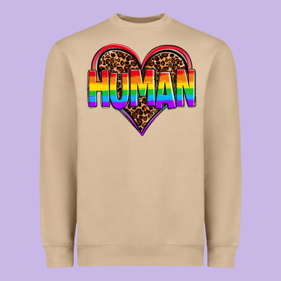 Lgbt Pride Human Heavyweight Sweatshirt Designed By Oliviacreatesart