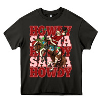 Asphalt howdy santa cowboy christmas Heavy Core Tee - MaliasSmallBusiness