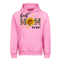 Fuchsia Pink best mom ever with sunflower Urban Hoodie - Artiststas