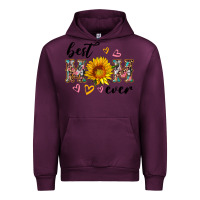 Mauve Wine best mom ever with sunflower Urban Hoodie - Artiststas