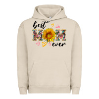 Pigment French Oak best mom ever with sunflower Urban Hoodie - Artiststas