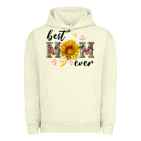 Pigment Pistachio best mom ever with sunflower Urban Hoodie - Artiststas