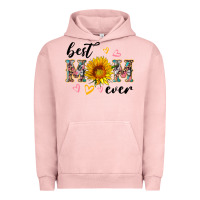 Pigment Salmon best mom ever with sunflower Urban Hoodie - Artiststas