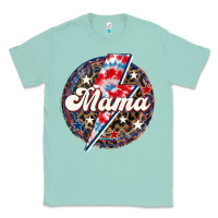 Seafoam Western Mama Patriotic Classic Tee - LillyAllenDesigns