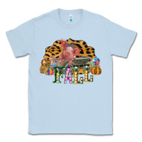 Dusty Blue Fall Scene Pumpkin Watercolor Pig Wagon Serape Cheetah Classic Tee - Bettercallsaul