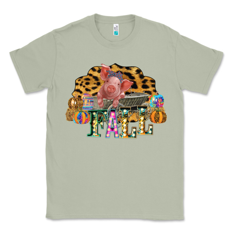 Fall Scene Pumpkin Watercolor Pig Wagon Serape Cheetah Classic Tee by Bettercallsaul | Teevron