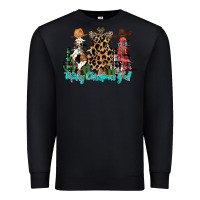 Black merry christmas y'all christmas trees Premium Sweatshirt - CowhideDigitalArt