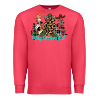 Cardinal merry christmas y'all christmas trees Premium Sweatshirt - CowhideDigitalArt