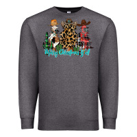 Charcoal Heather merry christmas y'all christmas trees Premium Sweatshirt - CowhideDigitalArt