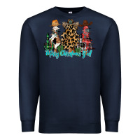 Navy merry christmas y'all christmas trees Premium Sweatshirt - CowhideDigitalArt