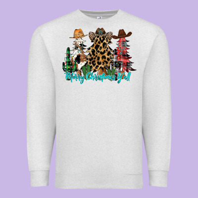 Merry Christmas Y'all Christmas Trees Premium Sweatshirt Designed By Cowhidedigitalart