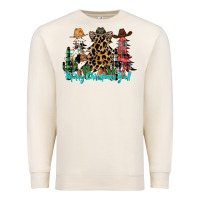 Sandshell merry christmas y'all christmas trees Premium Sweatshirt - CowhideDigitalArt