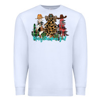 White merry christmas y'all christmas trees Premium Sweatshirt - CowhideDigitalArt
