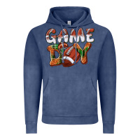 Vintage Denim Game day leopard Football Vintage Hoodie - NancyCooperArtShop