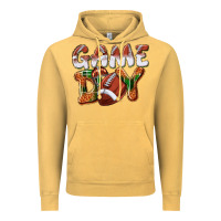 Vintage Mustard Game day leopard Football Vintage Hoodie - NancyCooperArtShop