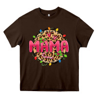 Mama Christmas Lights Heavy Core Tee | Teevron