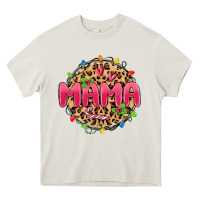 Cream mama christmas lights Heavy Core Tee - MaliasSmallBusiness