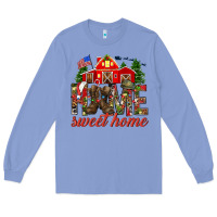 Colony Blue Army Christmas Home Sweet Home Long Sleeve Tee - HowdyJamesFarm