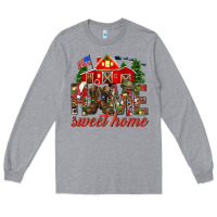 Heather Grey Army Christmas Home Sweet Home Long Sleeve Tee - HowdyJamesFarm