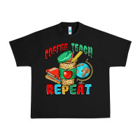 Black coffee teach repeat Urban Heavy Tee - NancyCooperArtShop