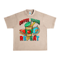 French Oak coffee teach repeat Urban Heavy Tee - NancyCooperArtShop