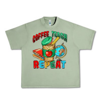 Oil Green coffee teach repeat Urban Heavy Tee - NancyCooperArtShop