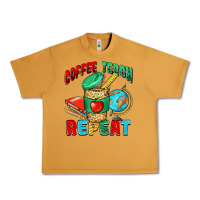 Peanut Butter coffee teach repeat Urban Heavy Tee - NancyCooperArtShop