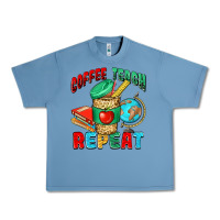 Pebble Blue coffee teach repeat Urban Heavy Tee - NancyCooperArtShop