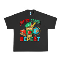 Pigment Black coffee teach repeat Urban Heavy Tee - NancyCooperArtShop