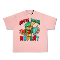 Salmon coffee teach repeat Urban Heavy Tee - NancyCooperArtShop