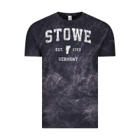 Cloud Black Stowe Vermont Vt Vintage Athletic Sports Vintage Tee - minhPixels