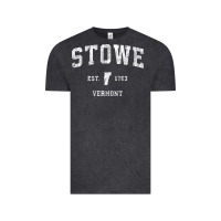 Vintage Black Stowe Vermont Vt Vintage Athletic Sports Vintage Tee - minhPixels
