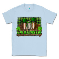 Dusty Blue happy st. patrick's day horses with leprechaun hat and bandana Classic Tee - RanaPortraitStore