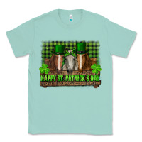 Seafoam happy st. patrick's day horses with leprechaun hat and bandana Classic Tee - RanaPortraitStore