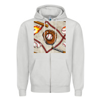 Dove Grey baseball glove and bat seamless pattern Zipper Hoodie - BundleAndBundleShop