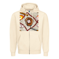 Sandshell baseball glove and bat seamless pattern Zipper Hoodie - BundleAndBundleShop