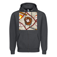 Smoke baseball glove and bat seamless pattern Zipper Hoodie - BundleAndBundleShop